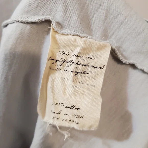 Raquel Allegra - Yin Yang Black and Cream Artistic Tee - Read For Sizing - Picture 10 of 11